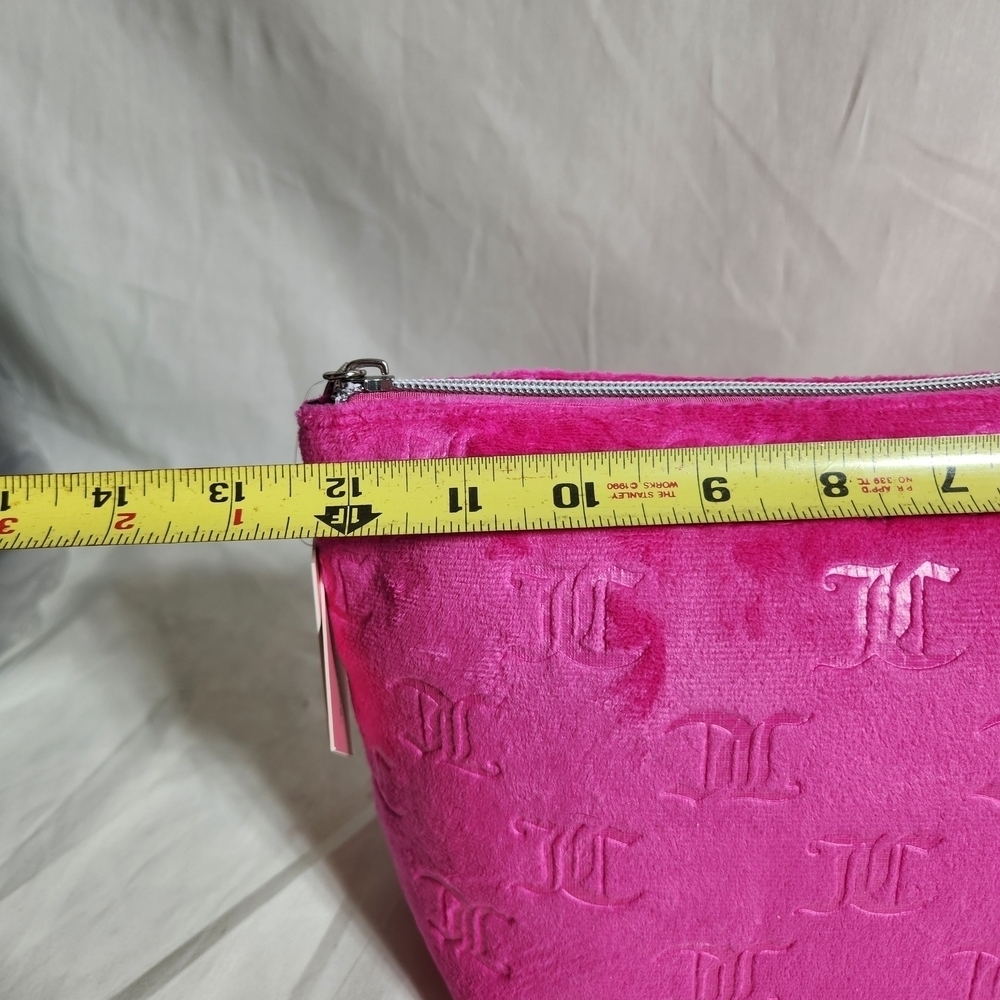 Juicy Couture Pink Embossed Travel Cosmetuc Bag Make Up - Picture 8 of 11